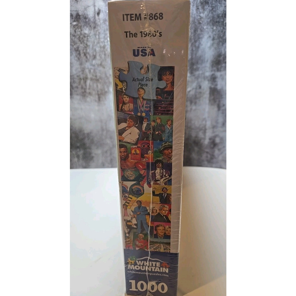 White Mountain 1000 Piece The 1980's Jigsaw Puzzle 24X30 New-Sealed (Shelf) - Picture 2 of 3